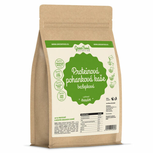 GreenFood Proteinová pohanková bezlepková kaše 500 g - vanilka