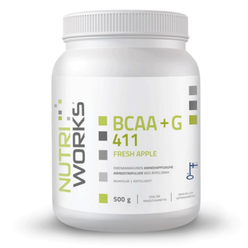 NutriWorks BCAA + Glutamin 4:1:1 500 g - ovocná směs